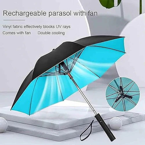 Uv Blocking Umbrella with Fan, 3 in 1 Umbrella with Fan and Mister