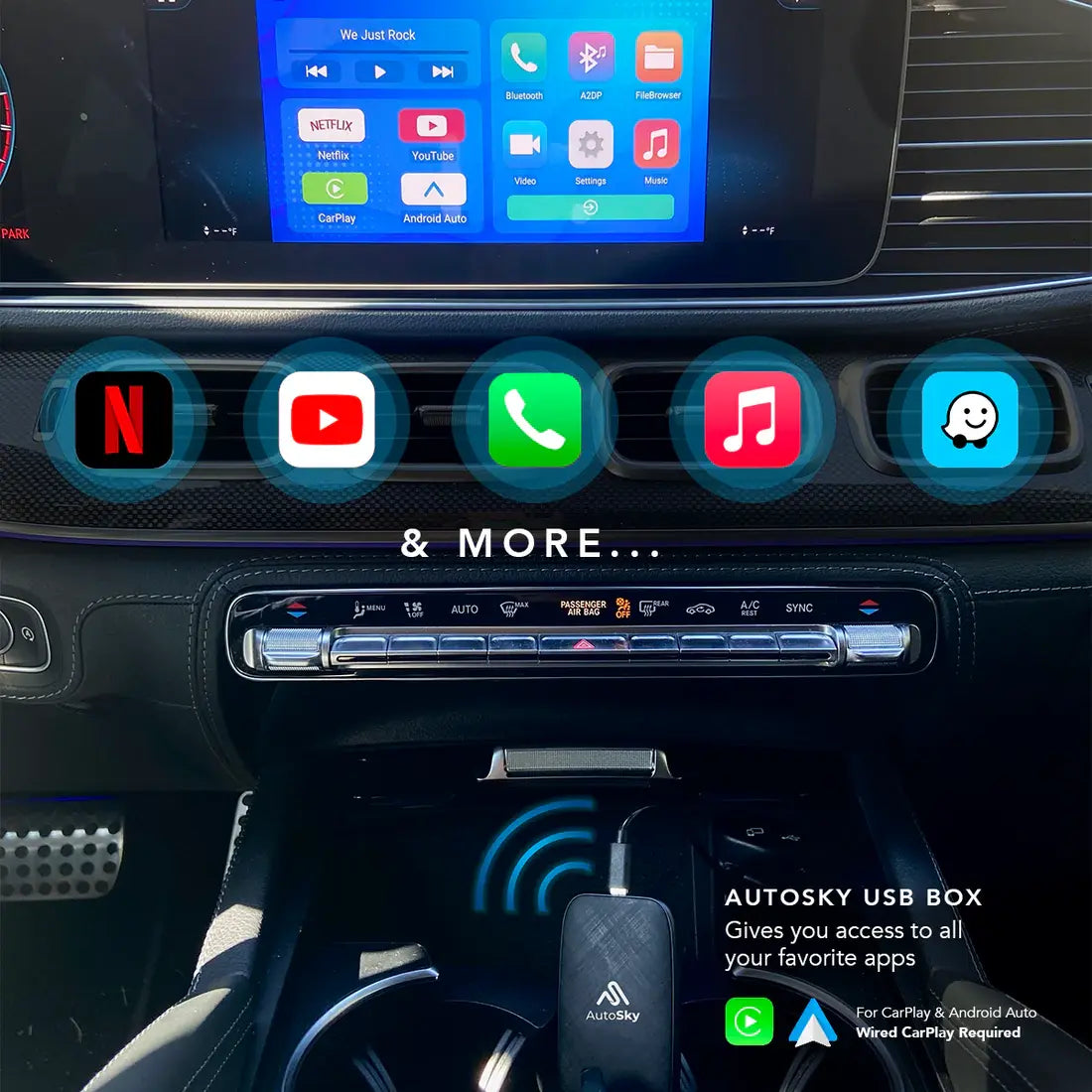 Wireless CarPlay and Android Auto AI Box Lite - Supports Netflix, YouTube