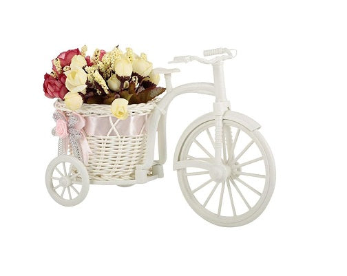 Hand Made Beautiful Bike Vase With Flowers